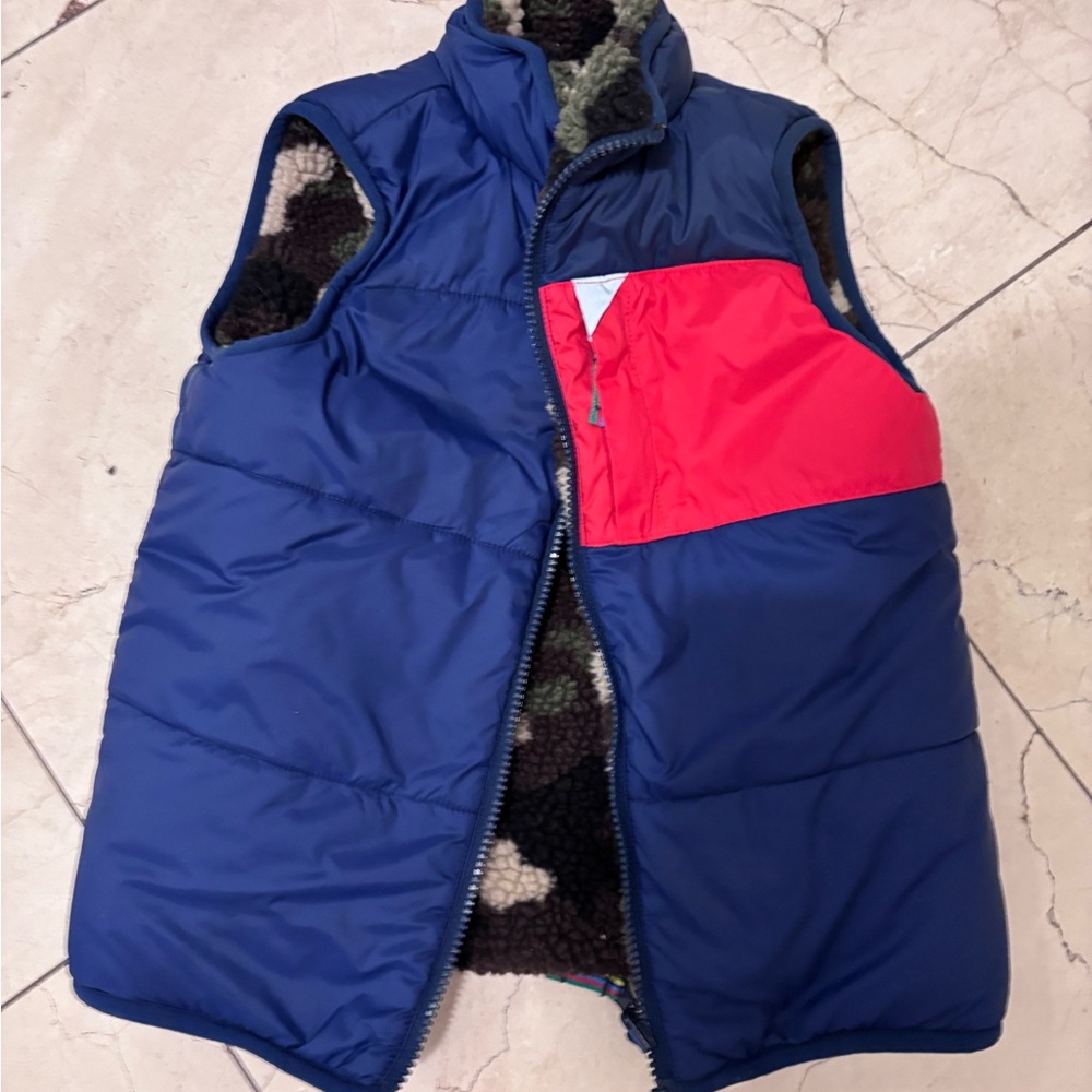 mini Biden reversible camo Sherpa Puffer Vest